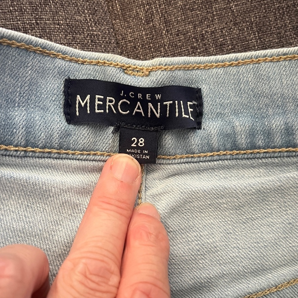J Crew Light Blue Women's Denim cut off Shorts. Size 28 - Picture 2 of 4